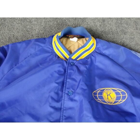 Vintage Kiwanis Club Of Casper Varsity Jacket Men Sz L 44-46 Pla-Jac By Dunbrook - Picture 2 of 9